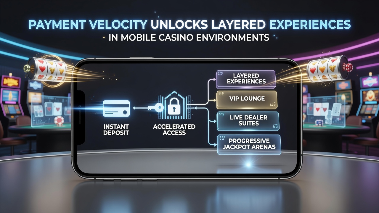 Mobile Casino-App mit gestaffelten Erlebnissen und Echtzeit-Zahlungsanzeige