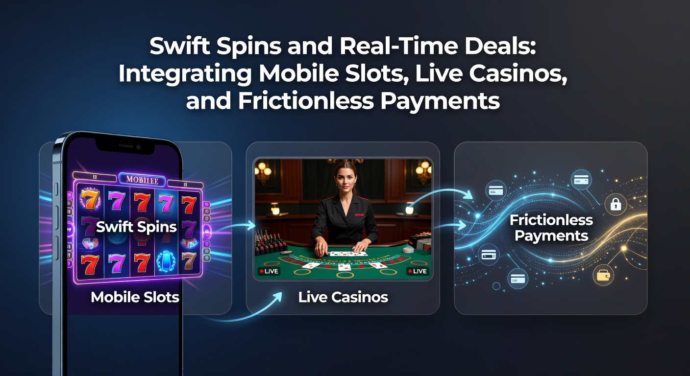Live-Dealer-Tisch mit mobilen Spielern im Vordergrund und Zahlungs-Icons, die Instant-Transaktionen darstellen